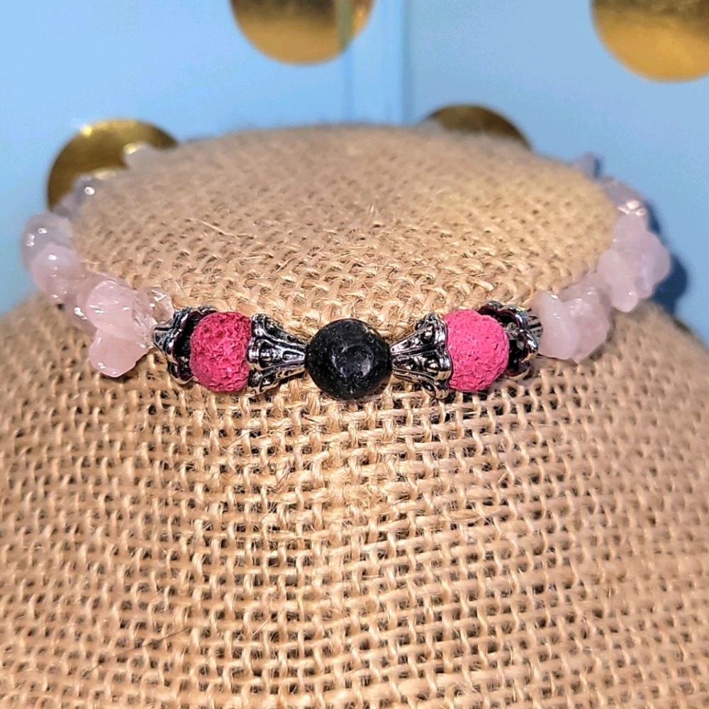Rose Quartz Aromatherapy Bracelet
